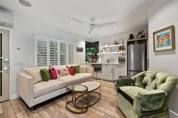 Interior, Kitchen, Living room, Recessed Lighting, Wood Texture Flooring