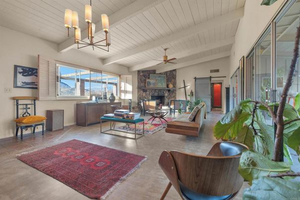 Chandelier, Fireplace, Interior, Living room
