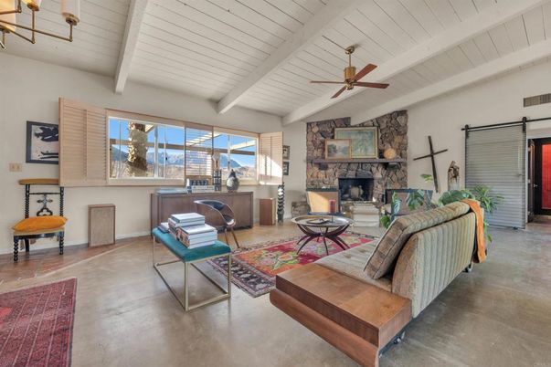 Fireplace, Interior, Living room, Stone Walls