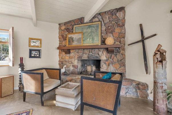 Fireplace, Interior, Stone Walls