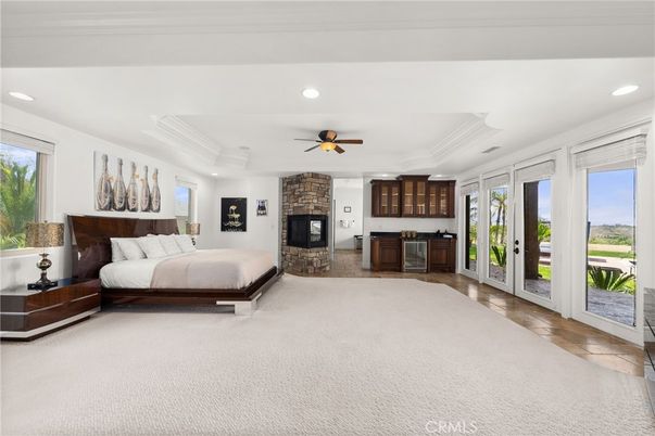 Bedroom, Fireplace, Interior, Recessed Lighting