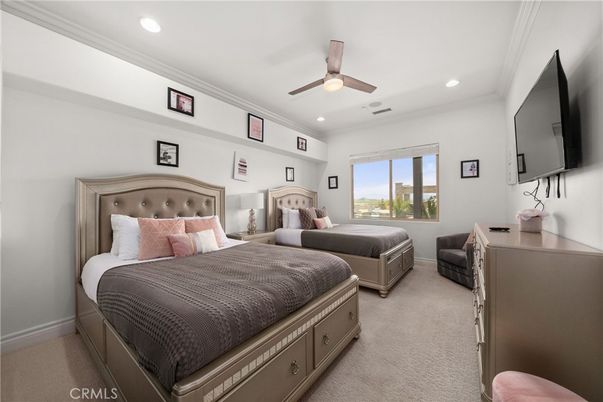 Bedroom, Interior, Recessed Lighting