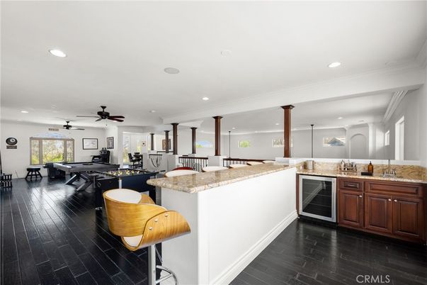 Dining room, Interior, Kitchen, Recessed Lighting, Wood Texture Flooring