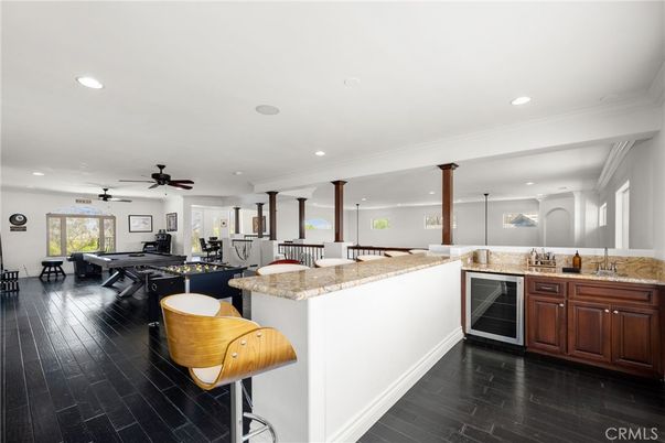 Dining room, Interior, Kitchen, Recessed Lighting, Wood Texture Flooring