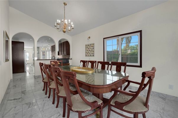 Chandelier, Dining room, Interior, Kitchen, Marble