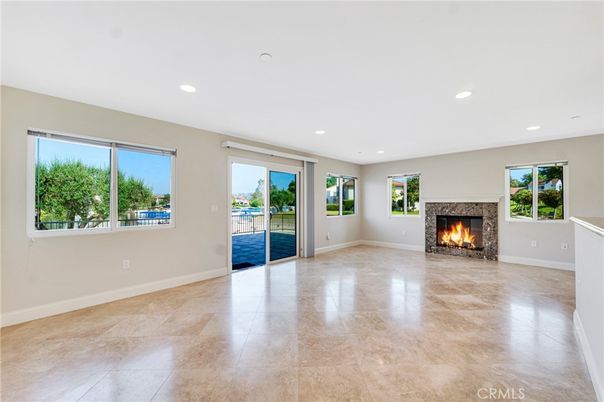 Empty room, Fireplace, Interior, Recessed Lighting