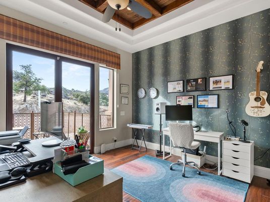 Home Office, Interior, Wooden Beams, Wooden Ceilings, Wood Texture Flooring