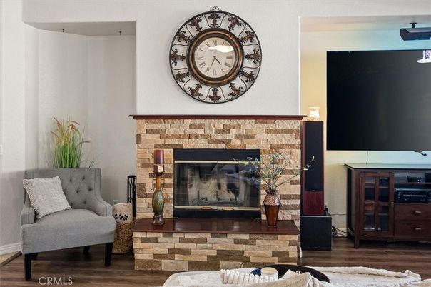 Fireplace, Interior, Wood Texture Flooring