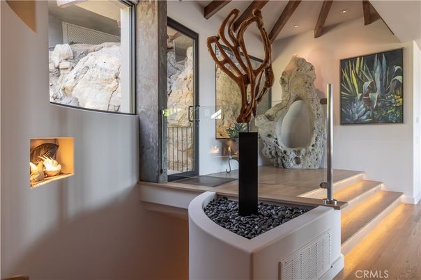 Interior, Recessed Lighting, Wooden Beams, Wood Texture Flooring