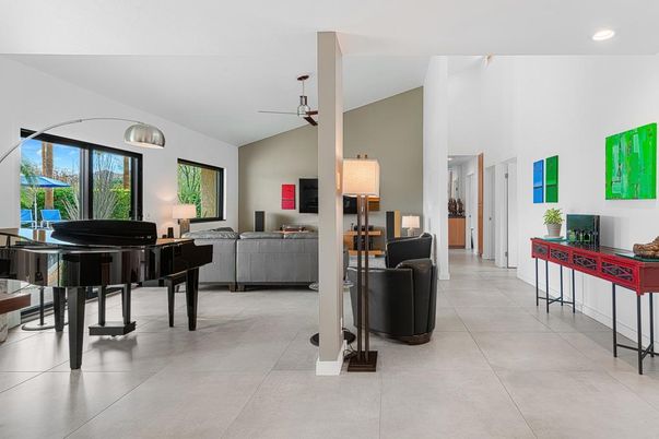 Interior, Living room, Piano, Recessed Lighting