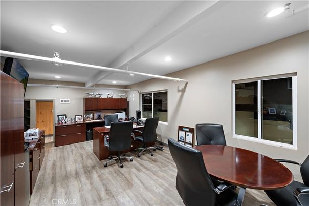 Home Office, Interior, Kitchen, Recessed Lighting, Wood Texture Flooring