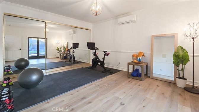 Fitness Equipment, Interior, Wood Texture Flooring