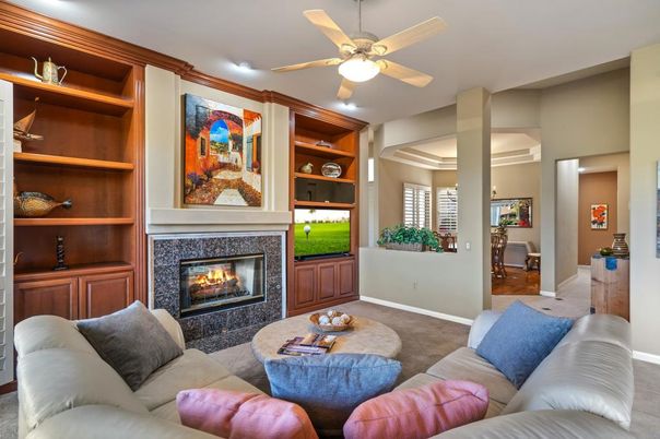 Fireplace, Interior, Living room, Recessed Lighting