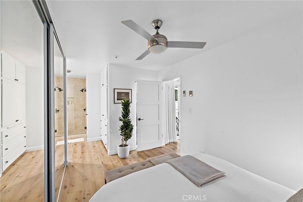 Bathroom, Bedroom, Glass Shower, Interior, Wood Texture Flooring