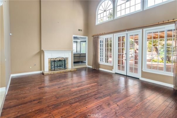 Empty room, Fireplace, Interior, Wood Texture Flooring