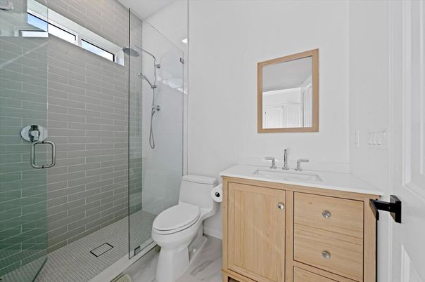 Bathroom, Glass Shower, Interior, Marble