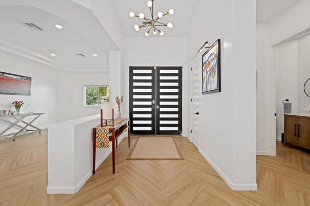 Interior, Pendant Lights, Recessed Lighting, Wood Texture Flooring