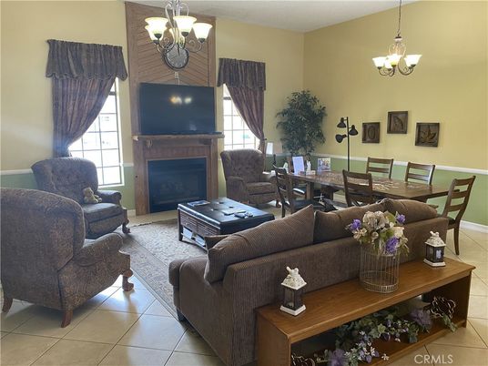 Chandelier, Dining room, Fireplace, Interior, Living room