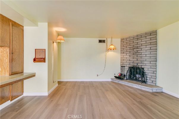 Fireplace, Interior, Stone Walls, Wood Texture Flooring