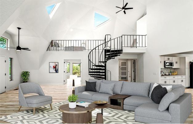 Interior, Kitchen, Living room, Wood Texture Flooring