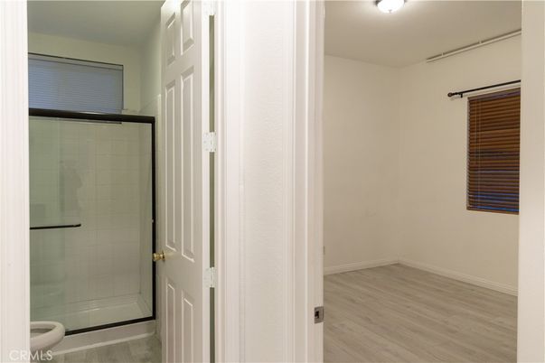 Bathroom, Glass Shower, Interior, Wood Texture Flooring