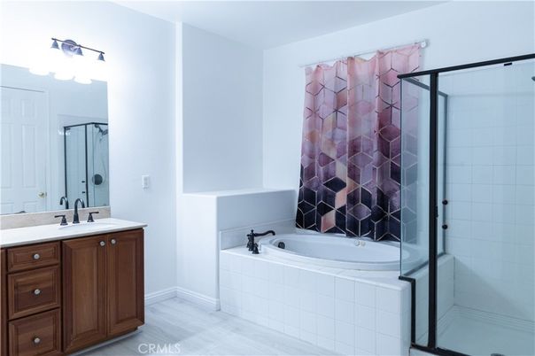 Bathroom, Glass Shower, Interior, Wood Texture Flooring