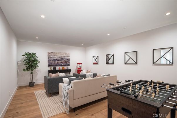 Game Room, Interior, Living room, Recessed Lighting, Wood Texture Flooring