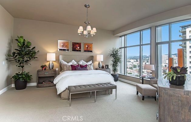 Bedroom, Chandelier, Interior