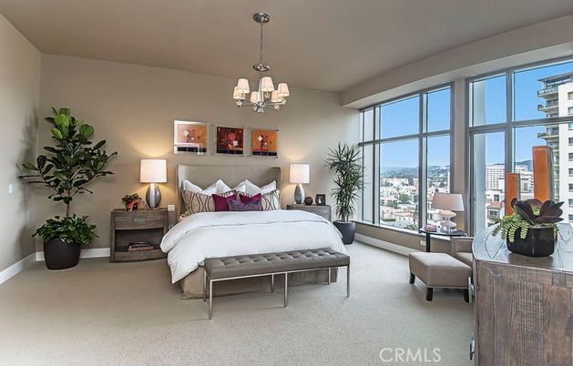 Bedroom, Chandelier, Interior
