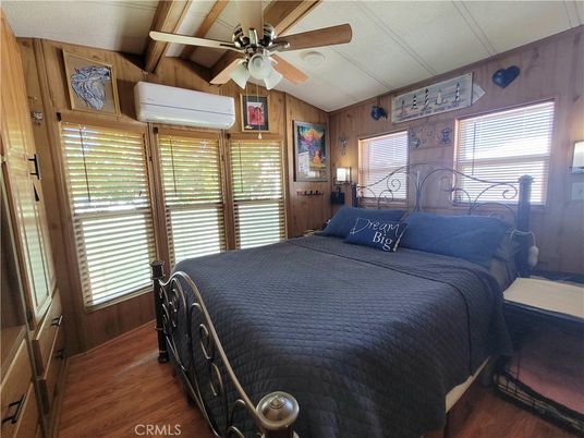 Bedroom, Interior, Wood Texture Flooring, Wooden Walls