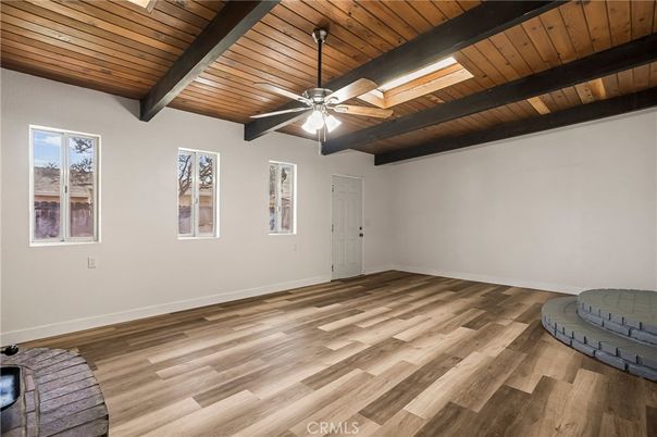 Empty room, Interior, Wooden Beams, Wooden Ceilings, Wood Texture Flooring