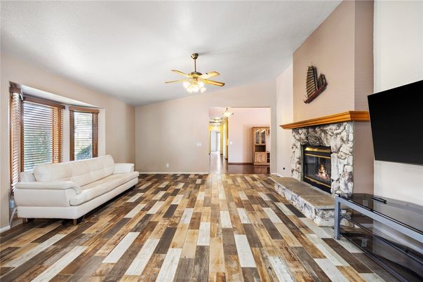 Empty room, Fireplace, Interior, Wood Texture Flooring