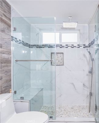 Bathroom, Glass Shower, Interior, Marble Walls