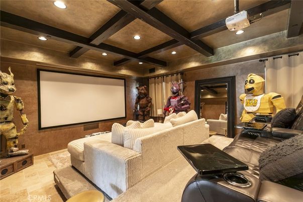 Home Theatre Room, Interior, Projection Screen, Recessed Lighting, Theatre Room