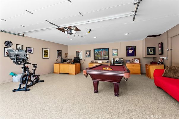 Billiard Table, Fitness Equipment, Game Room, Interior, Recessed Lighting