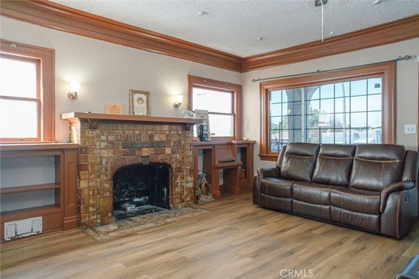 Fireplace, Interior, Recessed Lighting, Wood Texture Flooring