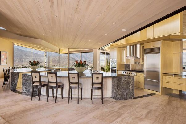 Interior, Kitchen, Recessed Lighting, Stainless Steel Appliances, Wooden Ceilings, Wood Texture Flooring