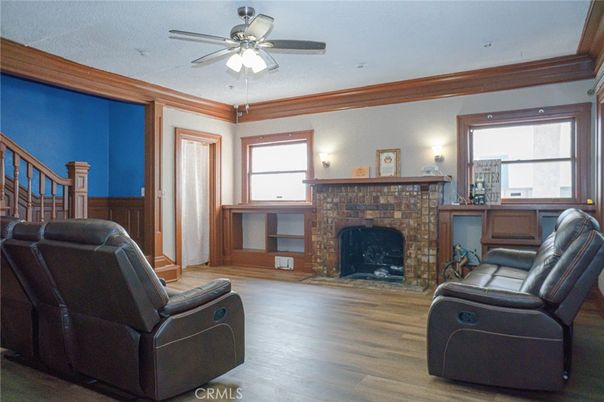 Fireplace, Interior, Wood Texture Flooring
