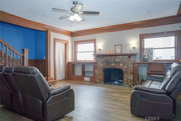 Fireplace, Interior, Wood Texture Flooring