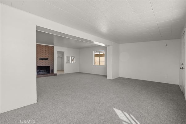 Empty room, Fireplace, Interior