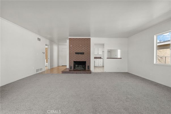 Empty room, Fireplace, Interior