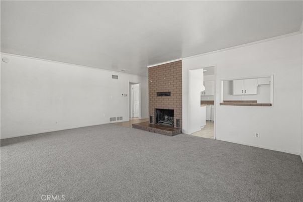 Empty room, Fireplace, Interior