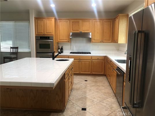 Interior, Kitchen, Recessed Lighting, Stainless Steel Appliances, Tile Countertops
