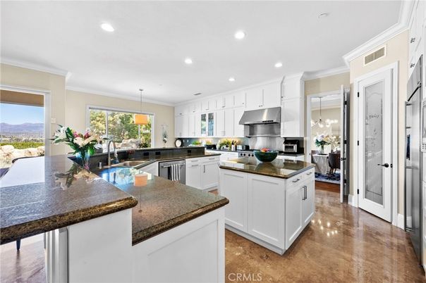 Interior, Kitchen, Pendant Lights, Recessed Lighting, Stainless Steel Appliances