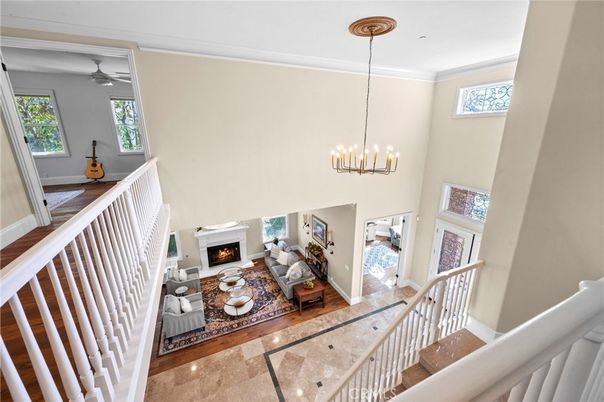 Fireplace, Interior, Living room, Pendant Lights, Wood Texture Flooring