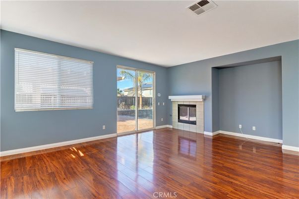 Empty room, Fireplace, Interior, Wood Texture Flooring
