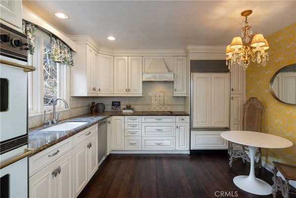 Chandelier, Interior, Kitchen, Recessed Lighting, Wood Texture Flooring