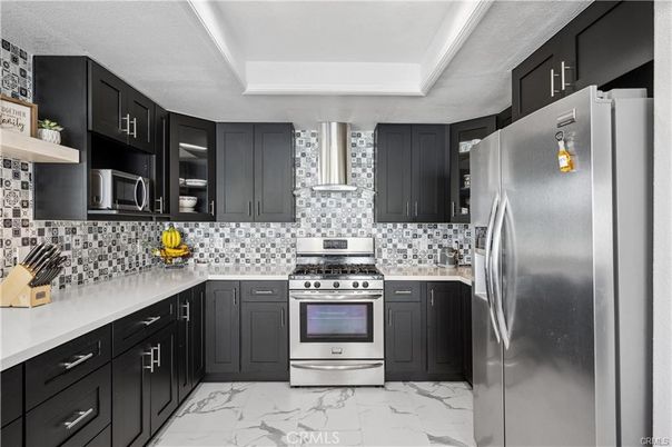 Interior, Kitchen, Marble, Stainless Steel Appliances