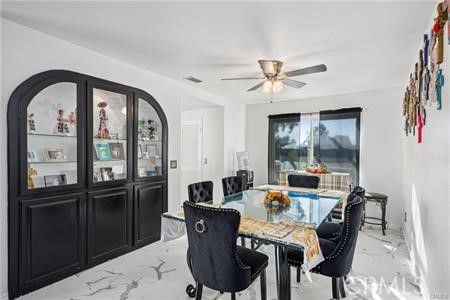 Dining room, Interior, Marble