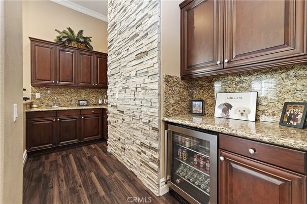 Interior, Kitchen, Stone Walls, Wood Texture Flooring